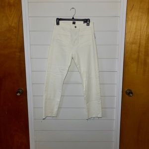 Gap High Rise Straight White Jeans Size 27/4